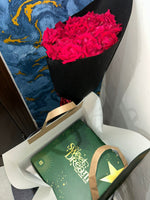 Red Roses & Personalized Cake Duo